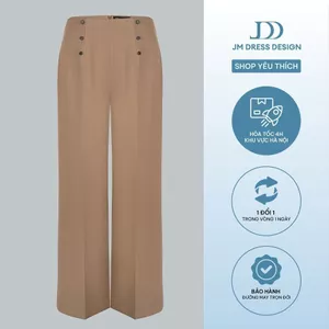 Quần ống đứng 6 cúc 3P03.2502K, quần công sở ống đứng cạp cao thiết kế bởi JM Dress Design