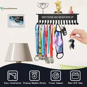 BeautifulHomeA Huy Chương Hiển Thị Ra Kim Loại Huy Chương Móc Treo Tường Dung Tích Lớn Người Giữ Giải Thưởng Cho Đua Bóng Đá Bóng Rổ Thể Thao Karate VN