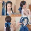 Hàng mới về❤❤❤ Xanh Xếp Ly Đầu Nữ Streamer Nơ Phụ Kiện Tóc Cao Đầu Lâu Mặt Nhỏ Rửa Mặt Băng Đô Đầu Mũ Mùa Hè