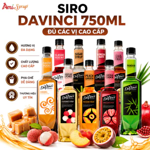 Siro Davinci 750ml Đủ Các Vị, Davinci Syrup Khơi Dậy Hương Vị Nổi Bật Của Mọi Đồ Uống