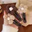 Kẹp tóc hoa sang trọng cỡ lớn cổ điển cho bé gái Tóc đuôi ngựa thanh lịch Vuốt tóc giả Kẹp mũ đội đầu bé gái Quà tặng [Mina]
