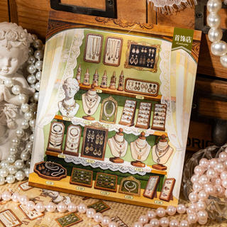 ENWEI 24 Chiếc [Dòng Stocking] Nhãn Dán Phong Cảnh Anh Giấc Mơ Cũ Mỹ Trang Viên Phong Cách Vintage Tạp Chí Trang Trí Văn Phòng Phẩm