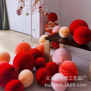 Tổ Ong Bóng Cột Trang Trí Phòng Cưới Bộ Tổ Ong Bóng Cột Chân Đế Ảnh Nền Tường Trang Trí Đám Cưới QWBY