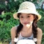 Mũ xô dệt rỗng nơ nữ mùa hè Phong cách mới Mũ xô mặt nhỏ Mũ che nắng Mũ chống nắng