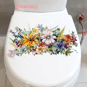 Nhà vệ sinh Stiers Hoa Phòng tắm Tranh tự dính Chống thấm nước Stiers Vỏ bồn cầu Tường phòng tắm Hoa Stiers