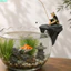 QEARY Rockery Angler Trang trí, Mô phỏng thực tế Câu cá Tượng ông già, Cảnh quan Thủ công Phong cách treo tường PVC Bể cá đá treo tường