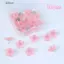 DELMER 10 / 20 / 30 Chiếc Bảng Đẩy Pin, Kẹp Đẩy Sakura 3D Có Thể Tái Sử Dụng, Trang Trí Nhà Cửa DIY Có Hộp Trang Trí Sáng Tạo Đồ Dùng Học Tập Văn Phòng