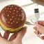 Quạt cầm tay Mini Hamburger có thể sạc lại Quạt làm mát sáng tạo Trang trí máy tính để bàn Quà tặng mùa hè cho bé gái Bé trai saixit2vn