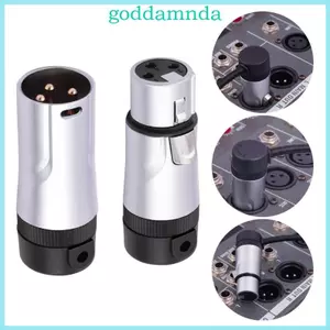 GODD 2 Chiếc Mạ Vàng 3Pin Mic Hàn Kết Nối Cho Micro Ổ Cắm Thính Giác