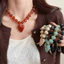 Vòng cổ mặt dây chuyền trái tim JVSUB, Vòng cổ đính cườm phong cách Bohemian Acrylic, Hạt có thể điều chỉnh Mặt dây chuyền Trang sức Bãi biển mùa hè