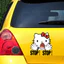 Nhãn dán xe hơi kitty Cat Trang trí cơ thể Nhãn dán cơ thể Sáng tạo độc đáo STOP Nhãn dán hoạt hình chống nước