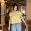 Áo kiểu babydoll cổ sen tay phồng dáng bí đáng yêu phong cách Hàn Quốc BS996 - Alisa 95 - Hieuvy Botique