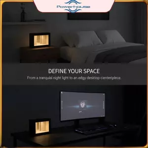 POWER Gỗ LED Abyss Gương Khung Ảnh Bền Đẹp Trang Trí Gỗ Tự Nhiên Cho Hộp Mù Hình Hành Động Cảnh Quan Để Bàn Quà Tặng.