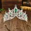 Bigapple Vintage Sang Trọng Sáng Bóng Thái Công Chúa Tiara Cô Dâu Tiara Kim Cương Giả Vương Miện Dành Cho Nữ Cô Gái Cưới Phụ Kiện Tóc Vương Miện RDG
