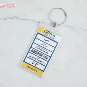 HFSHY Clear PVC Cruise Hành Lý Thẻ 5 Cái Dọc Chống Thấm Nước Thẻ ID Cho Du Lịch Quà Tặng VN