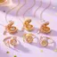 HFSHY Dễ Thương Món Tráng Miệng Hộp Bánh Loet Nelace Handmade Men Mặt Dây Chuyền Giữ Hình Nhẫn Nhỏ Cho Bé Gái Tình Bạn Quà Tặng Bất Ngờ VN