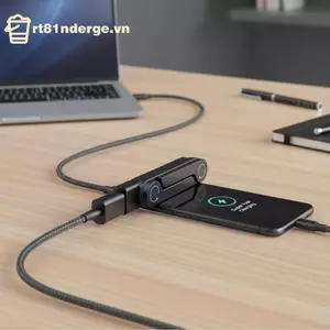 GE 240W USB C sang USB C với Braet xoay 360 độ cho máy tính xách tay sạc nhanh Type C Máy tính bảng mở rộng điện thoại VN