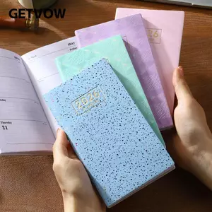 Sách lịch trình GETVOW 2026, với Lịch A6 Sách hẹn, Thiết kế vỏ Laser tiếng Anh Danh sách việc cần làm Nhật ký Sổ tay Học sinh