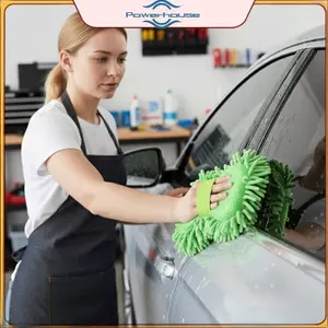 POWER 1 Chiếc Microfiber Máy Giặt Ô Tô Bọt Biển Làm Sạch Chăm Sóc Xe Chi Tiết Bàn Chải Khăn Giặt Găng Tay Tự Động Tạo Kiểu Phụ Kiện.