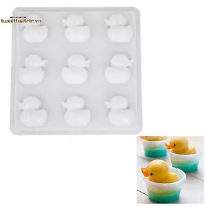 TRTR 9 Consecutive Du Kẹo Mềm Chocolate Kẹo Jelly Pudding Khuôn Bánh Quy Xà Phòng Thủ Công Khuôn Nướng Bánh Trang Trí Bánh Ngọt DIY Dụng Cụ VN