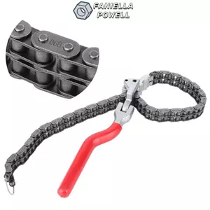 Cờ lê lọc dầu dây chuyền FANIELLAPOWELL, Cờ lê lọc dầu chuỗi công thái học bằng thép Carbon, Dụng cụ cầm tay loại bỏ tay cầm có thể điều chỉnh chống trượt chuyên nghiệp Cửa hàng tự điều chỉnh