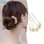 Lược chải tóc lượn sóng JVSUB, Kẹp tóc hoa phong cách rừng, Phụ kiện tóc hình chữ U cao cấp INS