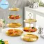 Khay đựng bánh inox 2 / 3 lớp Pufangbliss, Bánh, Đĩa ốc sên, Sinh nhật, Tiệc cưới Món tráng miệng, Bàn trưng bày món tráng miệng VN