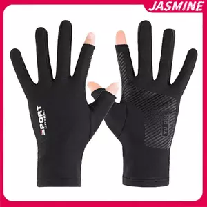 JASMINE Đi Xe Đạp Găng Tay Xe Đạp Thoáng Khí Ice Silk Chống Trơn Trượt Chống Tia UV Găng Tay Màn Hình Cảm Ứng JASMINE