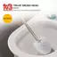 Phụ kiện phòng tắm dự phòng thay thế Bàn chải làm sạch nhà vệ sinh bằng nhựa trơn Giá đỡ đầu màu trắng (2x Đầu trắng)