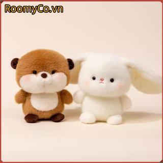 Gối Thú Nhồi Bông ROOMYCO, Búp Bê Đồng Hành Sang Trọng Voi Capybara, Gấu Thời Trang Sang Trọng Động Vật Siêu Mềm Đồ Chơi Sang Trọng Quà Tặng Ngủ