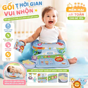 Gối Thời Gian Vui Nhộn Gối Ngủ Trưa,Gối Hỗ Trợ Trẻ Em Lưỡi Liềm Mềm Có, Đồ Chơi Phát Triển Giác Quan