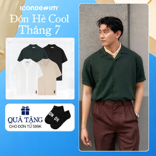 Áo Sơ Mi Linen Nam ICONDENIM Tay Ngắn Cuban CigarCraft Form Relaxed SMID0194