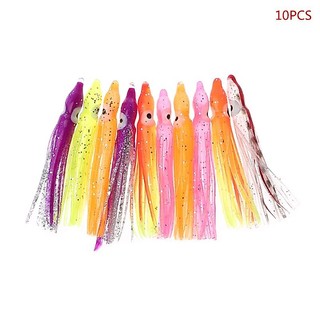Set 10 Mồi Câu Cá Giả Hình Bạch Tuộc Bằng Nhựa Mềm