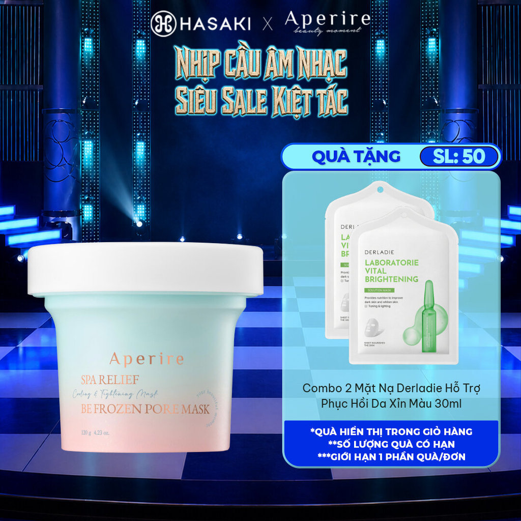 Mặt Nạ Đất Sét Aperire Thải Độc, Làm Sáng Da, Giảm Dầu Thừa Spa Relief Pore Mask 120g