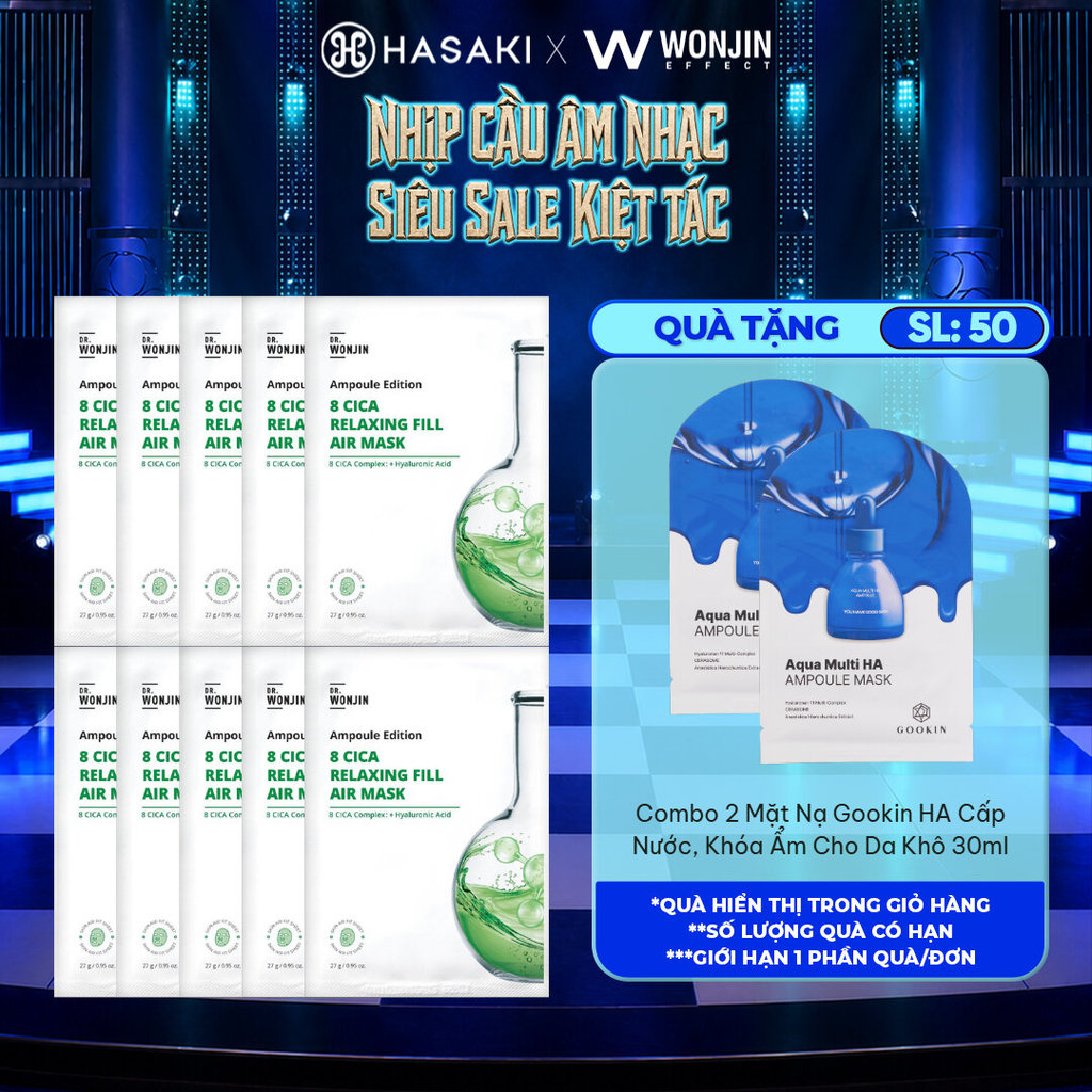 Combo 10 Mặt Nạ Wonjin Ampoule Edition Fill Air Mask 27g