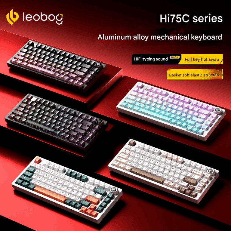 Bàn phím cơ Không dây NHÔM - LEOBOG HI75C PRO Keycap RGB - APP Marco - Núm vặn THkeyboard ( New) | BigBuy360 - bigbuy360.vn