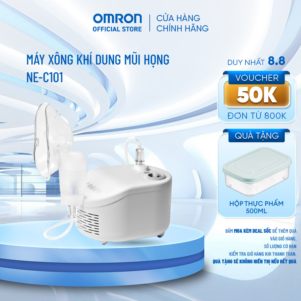 Máy Xông Khí Dung OMRON NE-C101 – Chính Hãng, Hạt 3.9μm Cho Cả Gia Đình