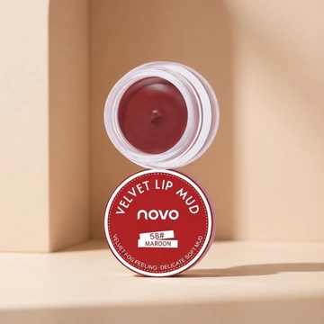 NOVO Silk Mousse Matte Jelly Lipstick Matte Matte Lip Glaze Phong Cách Học Sinh Son Môi Giá Rẻ Không Phai Màu Son Môi
