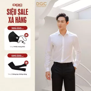 Áo sơ mi nam dài tay DGC Dáng Ôm Slim Fit, Dòng Công sở Chất Vải Thoáng Mát - SASDBC49M