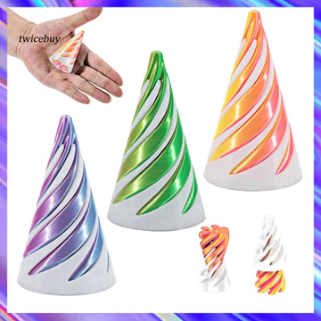 [TY] Đồ chơi hình nón xoắn ốc in 3d Máy tính để bàn Đồ chơi hình nón xoắn ốc in 3d Đồ chơi Fidget hình nón xoắn ốc – Chỉ xoáy Ảo ảnh giảm căng thẳng Điêu khắc Mini cho trẻ em Người lớn Độc đáo