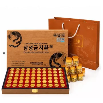 An Cung Ngưu Hoàng Hoàn Samsung Gum Jee Hwan Hàn Quốc Hộp Gỗ 60 Viên Daedong Ginseng