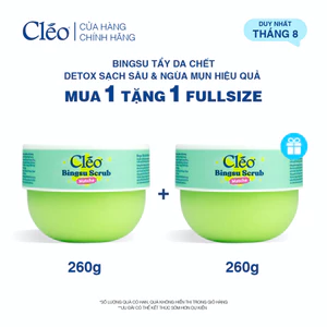 [LIVE] Bingsu Tẩy Tế Bào Chết Matcha Cleo Làm Sạch Sâu Lỗ Chân Lông, Ngừa Mụn Lưng 260g