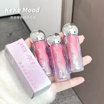 Kememood Bong Bóng Màu Tinh Chất Son Bóng Ánh Sáng Khỏa Thân Trong Suốt Nước Bóng Son Bóng Gương Dưỡng Ẩm Son Bóng F#8