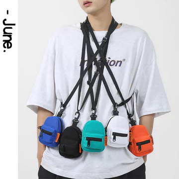 < Túi đeo hông Hàn Quốc Nhật Bản > Túi đựng tiền xu Mini mùa hè có sẵn Túi đựng tai nghe Hip-Hop Cá tính Túi đeo chìa khóa Túi đeo chìa khóa nam Túi đeo nữ hợp thời trang
