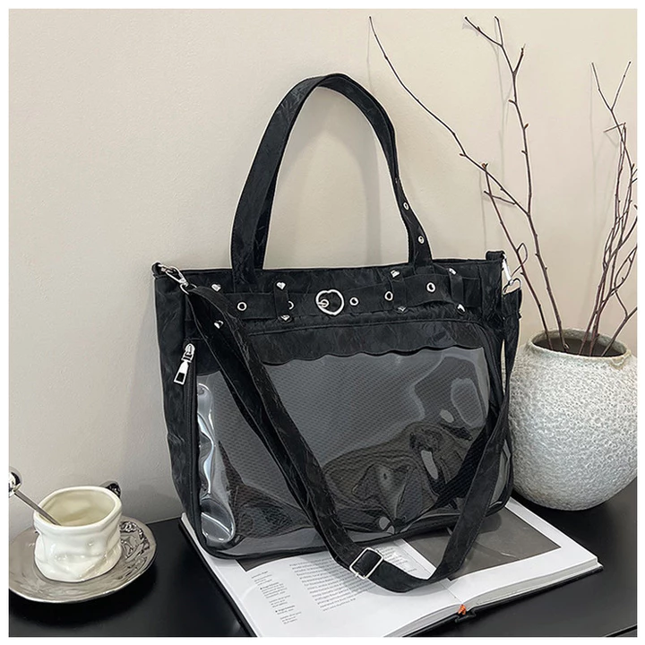 Women's Cute Clear Jelly Shoulder Bag – Large, Mini, for School – 7