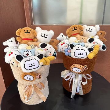 🔥Dễ thương Bouquet gấu bông tặng bạn gái Quà Tặng Trung Thu ảnh đạo cụ Dòng Dễ Thương Con Chó Con Hoạt Hình Búp Bê Bó Hoa Búp Bê Cho Bạn Gái Bé Trai Trẻ Em Quà Tặng Tốt Nghiệp Quà Tặng Sinh Nhật
