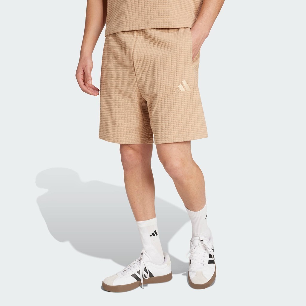 adidas Lifestyle ALL SZN Waffle Knit 7-inch Shorts Men Brown JL6563