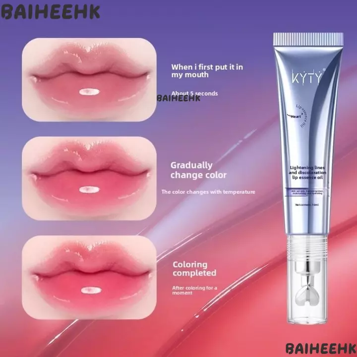 Dầu môi BAIHEIH, Nuôi dưỡng môi ngủ đổi màu, làm đầy đặn Giảm nếp nhăn da chết lâu trôi Son dưỡng môi Trang điểm chăm sóc môi
