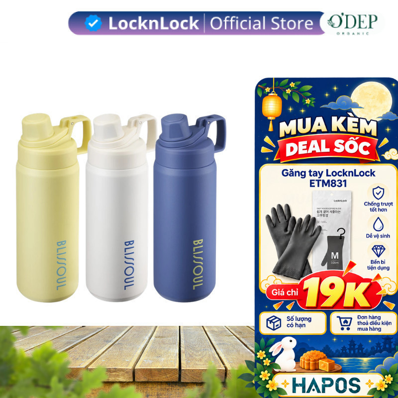 Bình giữ nhiệt LocknLock Blissoul Ultra- Light Active Tumbler siêu nhẹ 280g LHC4458 dung tích 700ml - HAPOS LSA