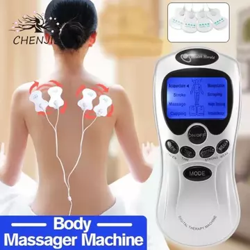 Dụng cụ massage điện CHENJIE, Máy kích thích xung điện tử xung kỹ thuật số, Máy kích thích điện di động tập thể dục Máy kích thích cơ 8 chế độ Massage vai